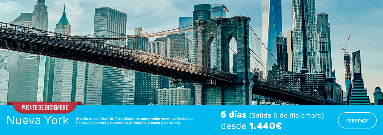 Ofertas de viajes a Nueva York, Puente de diciembre 2024